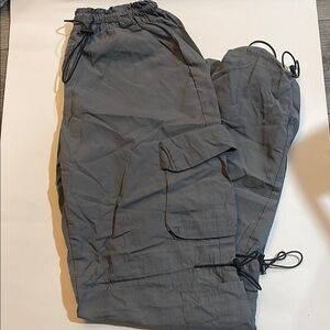Garage Gray Cargo Pants with Elastic Waistband